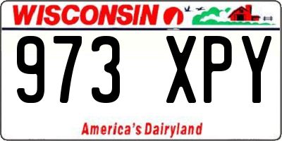 WI license plate 973XPY