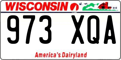 WI license plate 973XQA