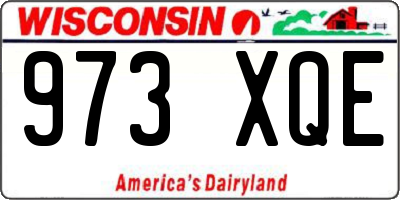 WI license plate 973XQE