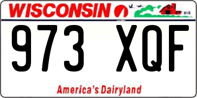 WI license plate 973XQF