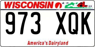 WI license plate 973XQK