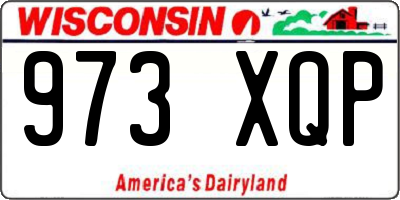 WI license plate 973XQP