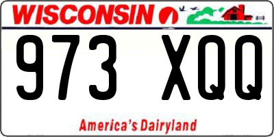 WI license plate 973XQQ