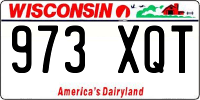 WI license plate 973XQT