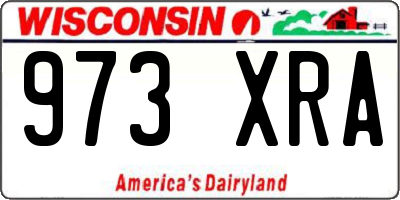 WI license plate 973XRA