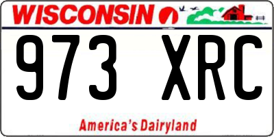 WI license plate 973XRC