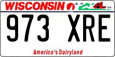 WI license plate 973XRE