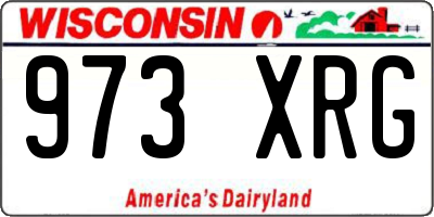 WI license plate 973XRG