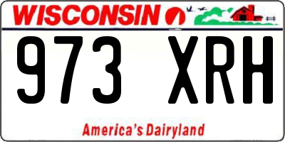 WI license plate 973XRH