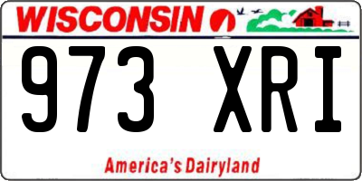 WI license plate 973XRI