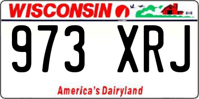 WI license plate 973XRJ
