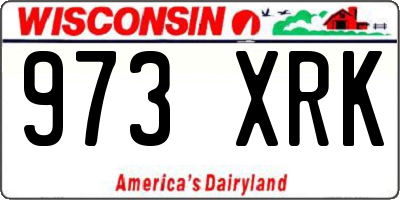 WI license plate 973XRK