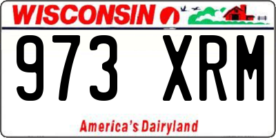 WI license plate 973XRM