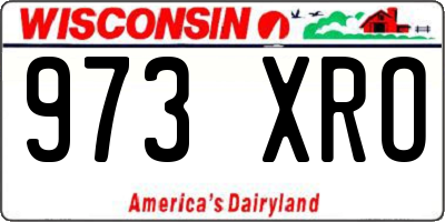 WI license plate 973XRO