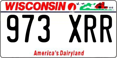 WI license plate 973XRR