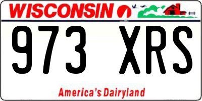 WI license plate 973XRS