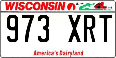 WI license plate 973XRT