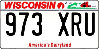 WI license plate 973XRU