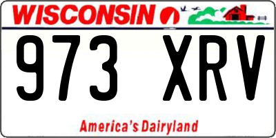 WI license plate 973XRV