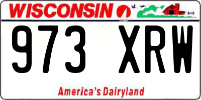 WI license plate 973XRW