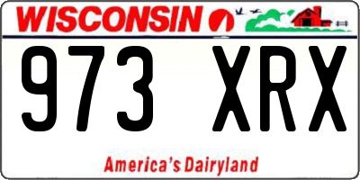 WI license plate 973XRX