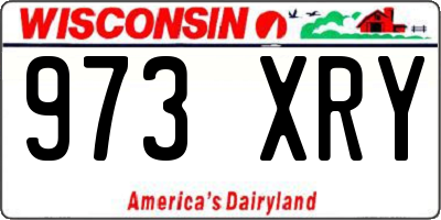 WI license plate 973XRY
