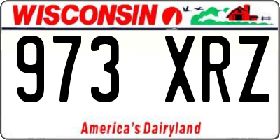 WI license plate 973XRZ