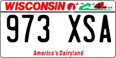WI license plate 973XSA