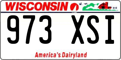 WI license plate 973XSI