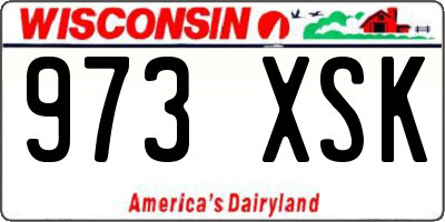 WI license plate 973XSK