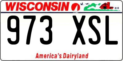 WI license plate 973XSL