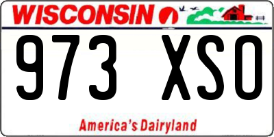 WI license plate 973XSO