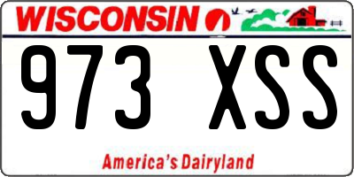 WI license plate 973XSS