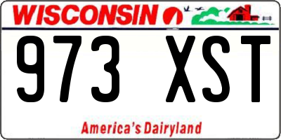WI license plate 973XST