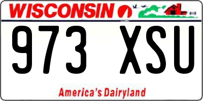 WI license plate 973XSU