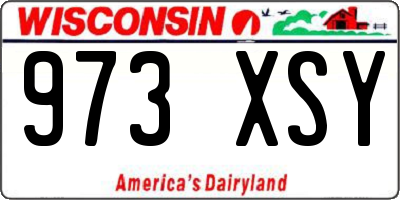 WI license plate 973XSY