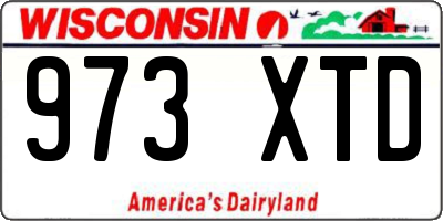 WI license plate 973XTD