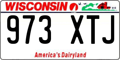 WI license plate 973XTJ