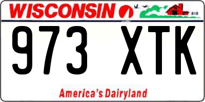WI license plate 973XTK