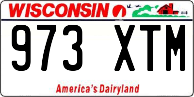 WI license plate 973XTM