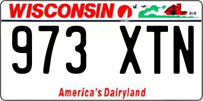 WI license plate 973XTN