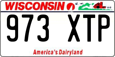 WI license plate 973XTP