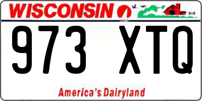 WI license plate 973XTQ