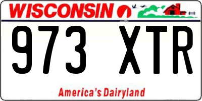 WI license plate 973XTR