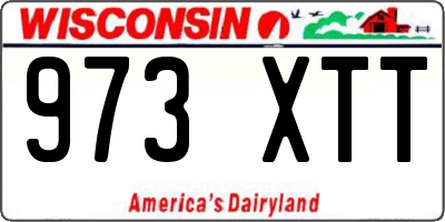 WI license plate 973XTT