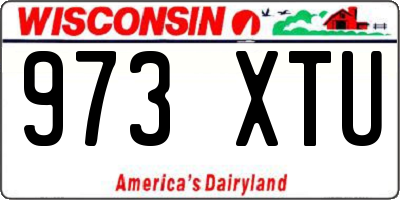 WI license plate 973XTU