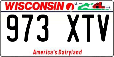 WI license plate 973XTV