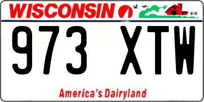 WI license plate 973XTW
