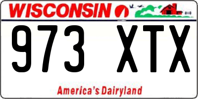 WI license plate 973XTX