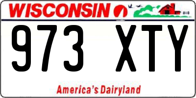 WI license plate 973XTY